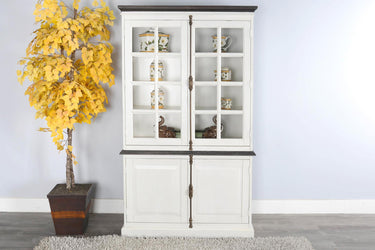 Carriage House Buffet & Hutch - Cottage White/Brown