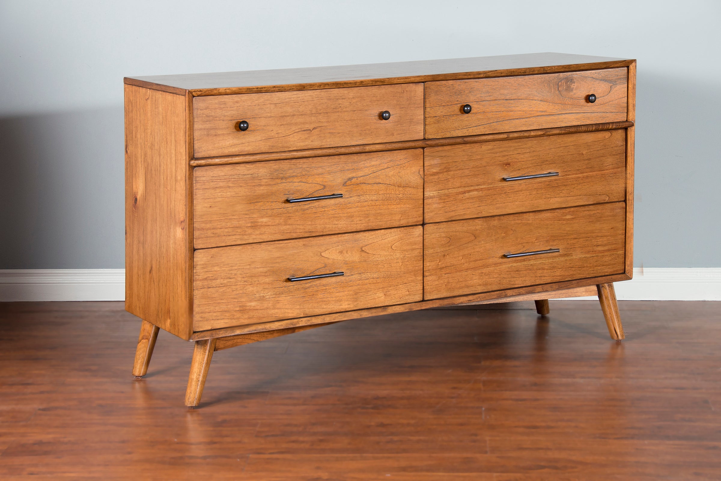 american modern dresser Sunny Designs American Modern 6 Drawer Dresser with Mirror