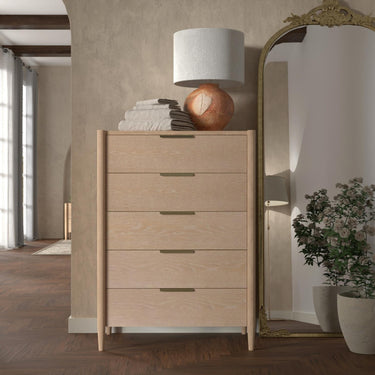 Sinclair Five Drawer Chest - Natural