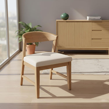 Cove Curved Wood Back Dining Chair - Natural
