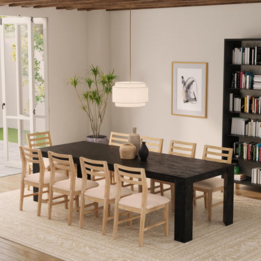 Carter Rectangular Extension 108" Dining Table - Black