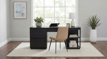 Harkes 75" Computer Desk w/Three Drawers & Open Cubby - Coffee Bean