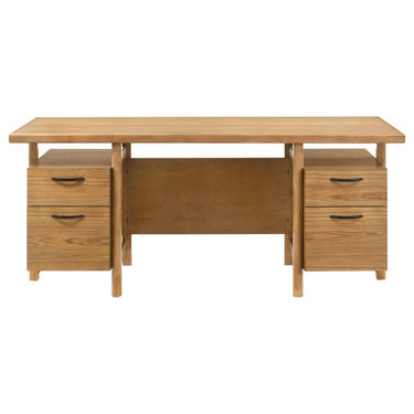 Roldan 69" Computer Desk w/File Drawer - Light Ash