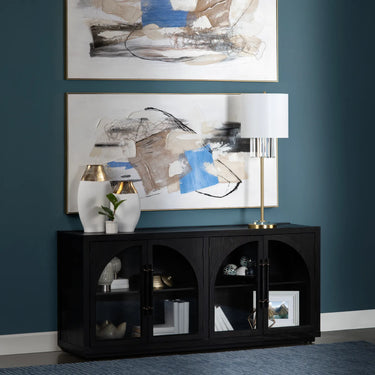 Braxton 70" Four Door Sideboard - Black