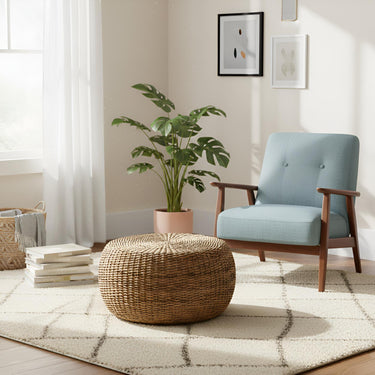 Banyan Round Wicker Coffee Table - Natural