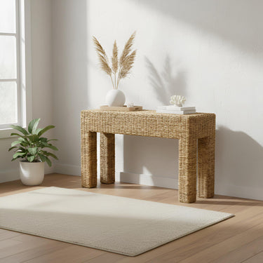 Makai Wicker Console Table - Natural