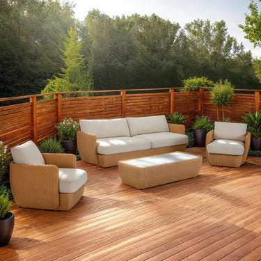 Siesta Outdoor Wicker & Fabric Club Chair - Natural