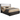 Leandro Wingback Upholstered Bed - Burnished Black
