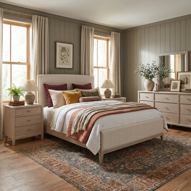 Carmella Three Drawer Nightstand - Pebble Oak