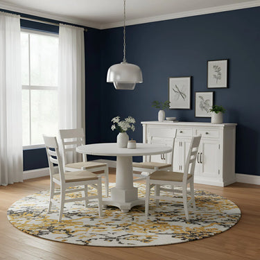 Hampton 48" Round Pedestal Dining Table - White
